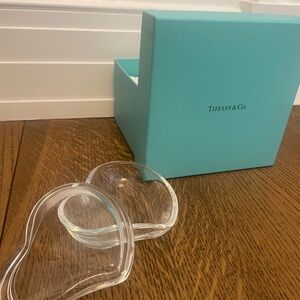 Tiffany & Co. Elsa Peretti Crystal Heart Dish